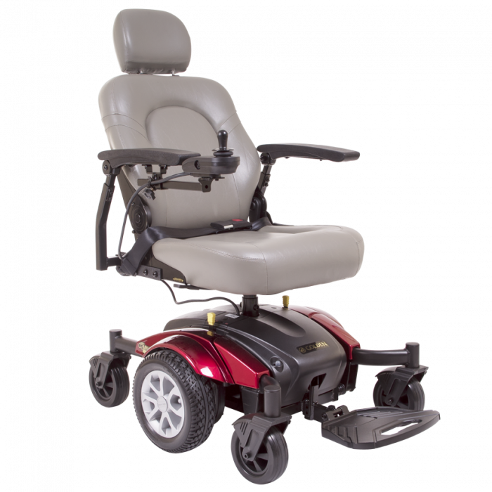 Compass Sport power wheelchair by Golden Technologies.